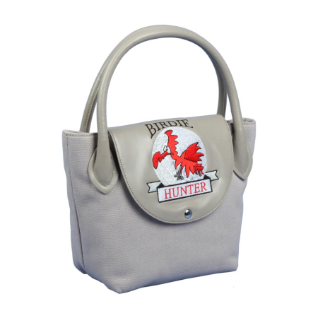 Custom hand bag ONLY YOU by KELLERMANN Golf®. Sand colored subtle elegance. Design your personal custom stitched handbag online